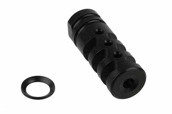 This 5.56 muzzle brake for AR-15 rifles is designed by radical firearms and includes a crush washer